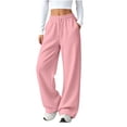 thumbnail image 1 of cocolona Sweatpants for Women Fall Trendy Casual Baggy Wide Leg Sweat Pants Drawstring Running Workout Joggers with Pockets, 1 of 7