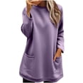 thumbnail image 1 of cocolona Sweatshirt for Women Fall Crewneck Long Sleeve Shirts Fashion Casual Loose Pullover Tops with Pockets, 1 of 6