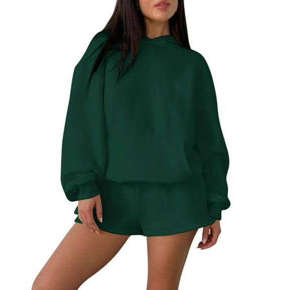 cocolona Sweatsuits Womens 2 Piece Sets Hoodies and Sweat Shorts Sets Fall Two Piece Outfits Lounge Sets Tracksuits