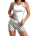 thumbnail image 1 of cocolona Two-Piece Tankini Swimsuits for Women Polka Print Sleeveless Modest Bathing Suit with Boyshorts Vacation Beach Swimwear, 1 of 6
