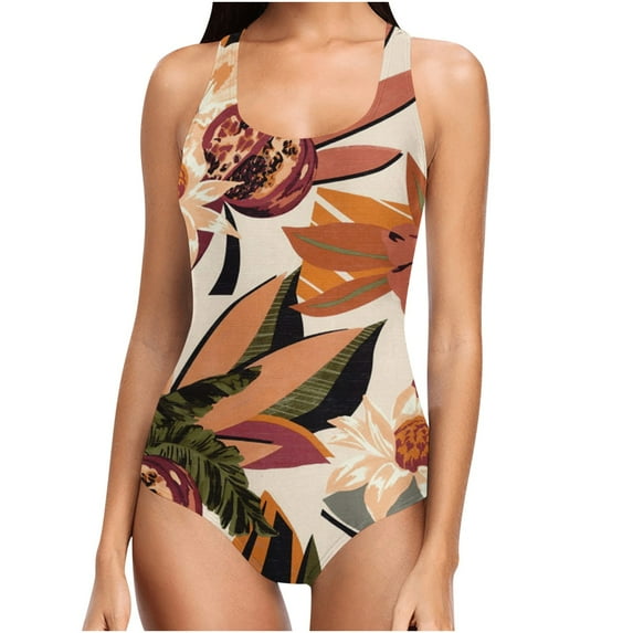 cocolona Women's Plus Size Vintage Floral One Piece Swimsuits Tummy Control Bathing Suits Swimwear on Clearance