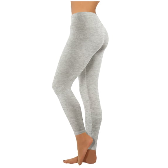 cocolona Women's Yoga Pants Casual Solid-Color Stretchy Waist Gym Running Workout Leggings