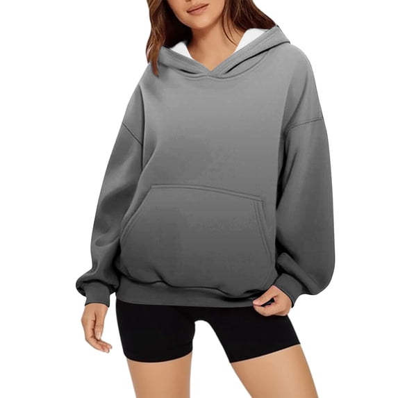 cocolona Womens 2025 Hoodie Fashion Casual Gradient Color Hooded Sweatshirts Fall Long Sleeve Pullover Tops Hoodies for Women