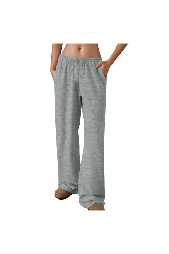 Womens Baggy Wide Leg Sweatpants Stretch Comfy Lounge Trousers Elastic Waist Drawstring Joggers Running Workout Yoga Pants