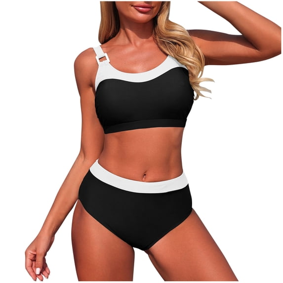 cocolona Womens Bikini Sets Fashion Patchwork Two Piece Bathing Suits Vacation Beach Sports Swimwear