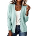 thumbnail image 1 of cocolona Womens Cardigan Sweater V Neck Long Sleeve Button Cozy Sweater Solid Color Casual LightWeight knit Cardigan, 1 of 5