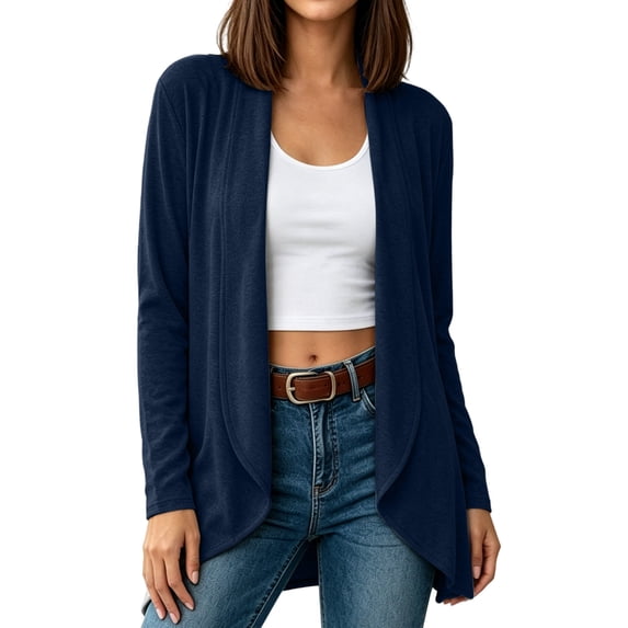 cocolona Womens Cardigans Lightweight Open Front Lapel Long Sleeve Casual Loose Sweater Cardigan Fall Outfits