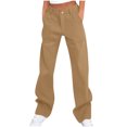 thumbnail image 1 of cocolona Womens Cargo Pants Stretchy Baggy Straight Leg Trousers Multi-pocket Work Pants Hiking Pants Streetwear, 1 of 7
