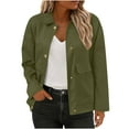 thumbnail image 1 of cocolona Womens Casual Long Sleeve Lapel Jacket Coat Button Down Cropped Shackets with Pockets S-2XL, 1 of 7