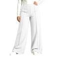 thumbnail image 1 of cocolona Womens Casual Loose Plus Size Yoga Pants Elastic Waist Straight Wide Leg Workout Pants with Pockets, 1 of 5