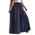 thumbnail image 1 of cocolona Womens Casual Plus Size Palazzo Pants Elastic Waist Drawstring Wide Leg Lounge Vacation Pants with Pockets, 1 of 5