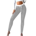 thumbnail image 1 of cocolona Womens Casual Stretch Slim Leggings Solid Color Elastic Waist Drawstring Workout Gym Yoga Pants, 1 of 5