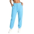 thumbnail image 1 of cocolona Womens Casual Waffle Joggers Elastic Waist Drawstring Straight Gym Workout Running Pants with Pockets, 1 of 5