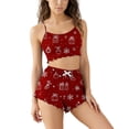 thumbnail image 1 of cocolona Womens Christmas Pajamas Print Cami Tops and Shorts Pajama Set Lightweight Comfy 2 Piece Lounge Outfits Sleepwear, 1 of 6