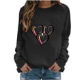 thumbnail image 1 of cocolona Womens Crewneck Sweatshirts Fall Winter Long Sleeve Shirts Fashion Casual Loose Heart Graphic Pullover Tops, 1 of 3