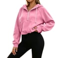 thumbnail image 1 of cocolona Womens Cropped Workout Hoodies Casual Long Sleeve Pullover Hooded Fall Sweatshirts Tops, 1 of 7