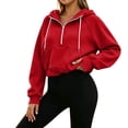 thumbnail image 1 of cocolona Womens Cropped Workout Hoodies Casual Long Sleeve Pullover Hooded Fall Sweatshirts Tops, 1 of 7
