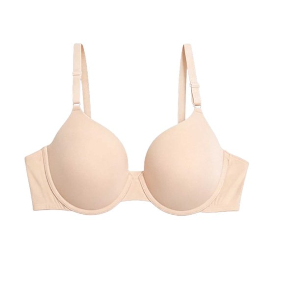 cocolona Womens Cup Underwire Bras No Padding Unlined Soft T-shirt Bras Supportive Everyday Solid Color Bras