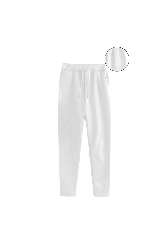 Womens Drawstring Sweatpants with Pockets Stretch Comfy Solid Trousers Running Fitness Sports Pants Joggers for Women