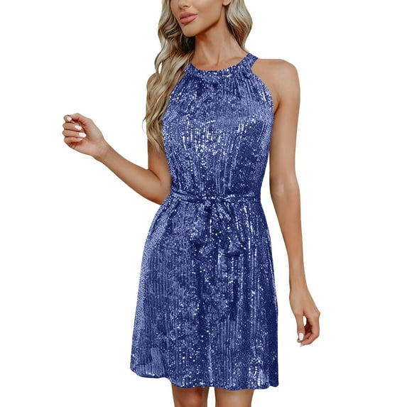 cocolona Womens Fashion Sequin Slim Sleeveless Mini Dress Elegant Wedding Guest Cocktail Shiny Party Dress