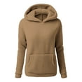 thumbnail image 1 of cocolona Womens Fleece Hoodies Winter Fuzzy Warm Hooded Sweatshirts Long Sleeve Tops Fashion Solid Color Pullover Sweaters with Pockets, 1 of 7