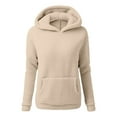 thumbnail image 1 of cocolona Womens Fleece Hoodies Winter Fuzzy Warm Hooded Sweatshirts Long Sleeve Tops Fashion Solid Color Pullover Sweaters with Pockets, 1 of 7
