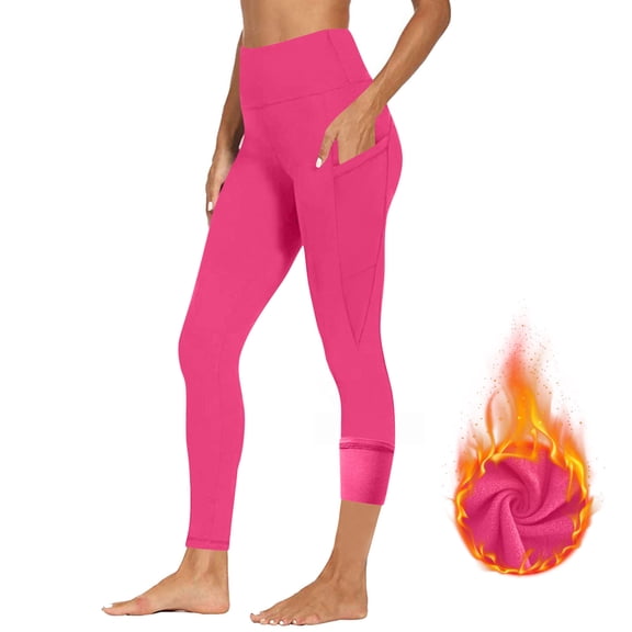cocolona Womens Fleece Lined Leggings Fall Winter Soft Warm Yoga Leggings Fitness Sports Running Yoga Pants with Pockets