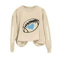 thumbnail image 1 of cocolona Womens Football Sweatshirt Fall Winter Casual Long Sleeve Pullover Tops Crew Neck Shirts Sweatshirt for Women, 1 of 4