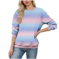 thumbnail image 1 of cocolona Womens Gradient Pullover Sweatshirts Crew Neck Long Sleeve Casual Loose Fall Tops, 1 of 4