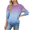thumbnail image 1 of cocolona Womens Gradient Pullover Sweatshirts Crew Neck Long Sleeve Casual Loose Fall Tops, 1 of 4