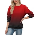 thumbnail image 1 of cocolona Womens Gradient Pullover Sweatshirts Crew Neck Long Sleeve Casual Loose Fall Tops, 1 of 4