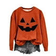 thumbnail image 1 of cocolona Womens Halloween Graphic Sweatshirts Fall Winter Long Sleeve Crewneck Shirts Fashion Casual Loose Tops Hallowee Gifts, 1 of 3