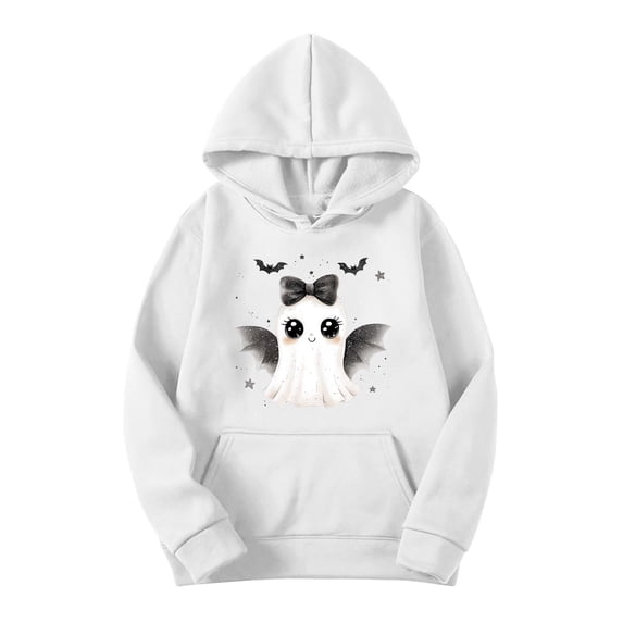 cocolona Womens Halloween Hoodie Fall Casual Long Sleeve Drawstring Sweatshirts Halloween Graphic Sweatshirts with Pockets