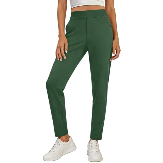 cocolona Womens High Waist Business Work Dress Pants Casual Stretch Straight Gym Workout Yoga Pants with Pocket