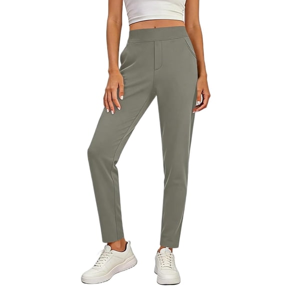 cocolona Womens High Waist Business Work Dress Pants Casual Stretch Straight Gym Workout Yoga Pants with Pocket
