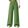 thumbnail image 1 of cocolona Womens High Waist Casual Sweatpants Elastic Waist Straight Wide Leg Athletic Pants with Pockets, 1 of 5