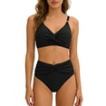 thumbnail image 1 of cocolona Womens High Waisted Bikini Sets Fashion Solid Color Two Piece Bathing Suits Vacation Beach Swimsuits, 1 of 7