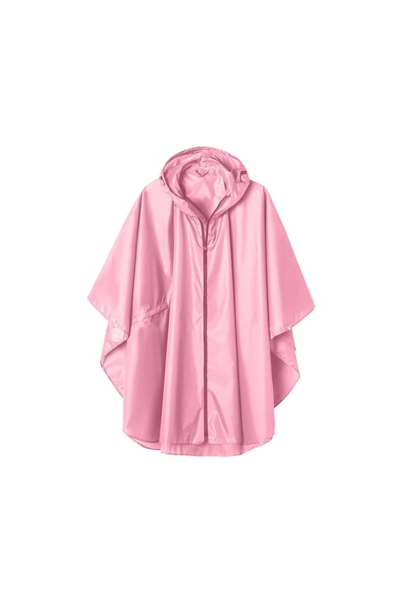 Womens Hooded Rain Jacket Waterproof Lightweight Raincoat Outdoor Hiking Rain Jacket with Pockets