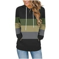 thumbnail image 1 of cocolona Womens Hoodies Long Sleeve Drawstring Hooded Sweatshirts Fall Winter Casual Loose Color Block Pullover Tops with Pocket, 1 of 6