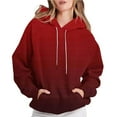 thumbnail image 1 of cocolona Womens Hoodies Long Sleeve Drawstring Oversized Hooded Sweatshirts Fall Winter Fashion Casual Gradient Pullover Tops with Pocket, 1 of 5