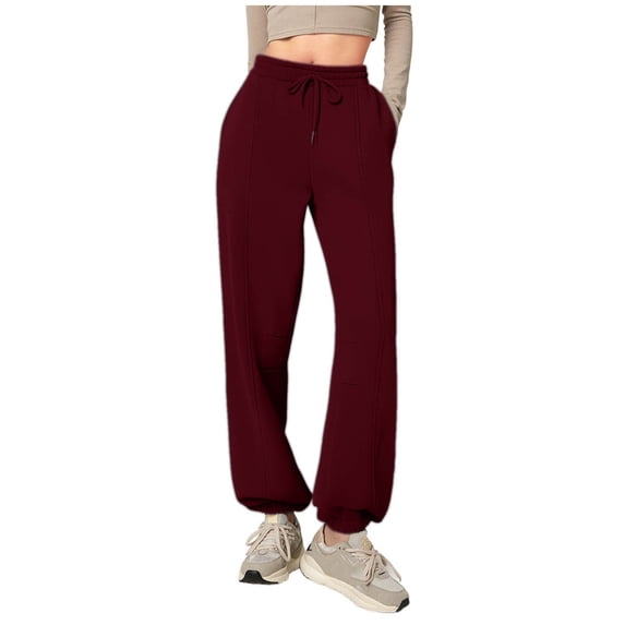 cocolona Womens Jogging Pants Elastic Waist Drawstring Sweatpants with Pockets Workout Running Pants S-2XL