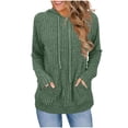 thumbnail image 1 of cocolona Womens Knit Hoodies Fall Winter Long Sleeve Oversized Sweatshirts Casual Lightweigh Sweaters Pullover Tops with Pockets, 1 of 7