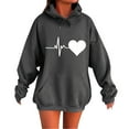 thumbnail image 1 of cocolona Womens Oversized Hooded Sweatshirts Fall Winter Long Sleeve Hoodie Fashion Casual Heart Print Pullover Tops Hoodies for Women, 1 of 4