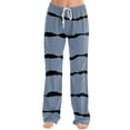 thumbnail image 1 of cocolona Womens Pajama Pants Elastic Waist Drawstring Striped Lounge Trousers Soft Stretch Comfy Wide Leg Pants, 1 of 6