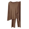thumbnail image 1 of cocolona Womens Pajamas Set Long Sleeve Tops and Long Pants 2 Piece Lounge Outfits Lightweight Comfy Sleepwear Home Sets, 1 of 3