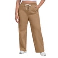thumbnail image 1 of cocolona Womens Plus Size Athletic Pants Elastic Waist Drawstring Wide Leg Travel Lounge Pants with Pockets, 1 of 4