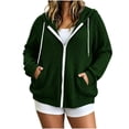 thumbnail image 1 of cocolona Womens Plus Size Knit Cardigan Oversized Long Sleeve Hooded Drawstring Jacket Solid Color Casual Zipper Fall Tops, 1 of 7