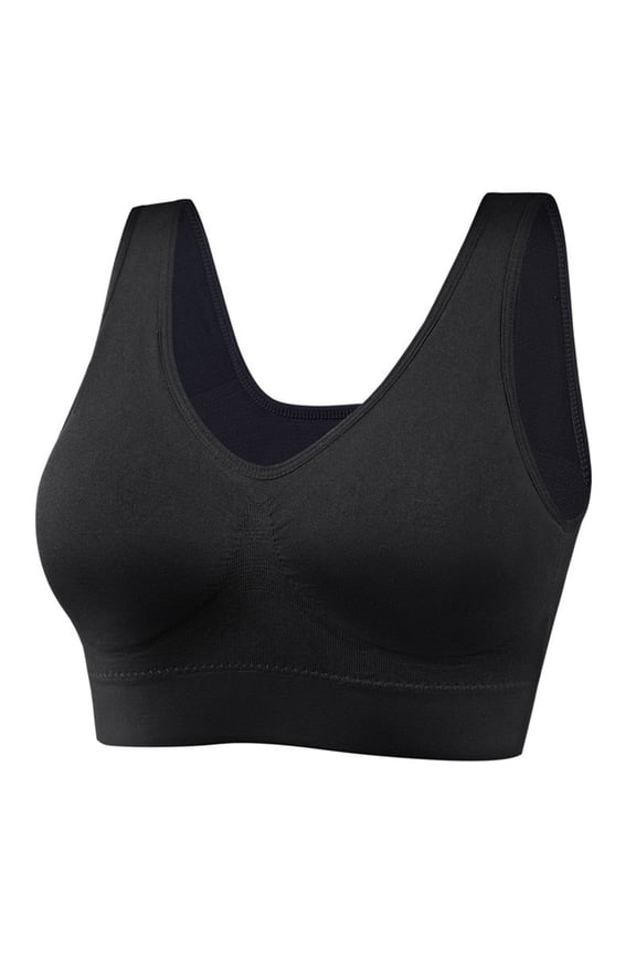 Womens Plus Size Sports Bras Seamless Wireless Breathable Bras Stretch Comfy Running Yoga Bras