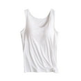 thumbnail image 1 of cocolona Womens Plus Size Tank Tops Built-in Bra Sleeveless Camisole Yoga Workout Tops Crew Neck T-shirts, 1 of 4