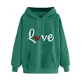 thumbnail image 1 of cocolona Womens Printed Pullover Hoodies Long Sleeved Drawstring Casual Oversized Sweatshirts with Pockets, 1 of 6